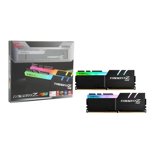 Memoria RAM Trident Z RGB gamer color negro 64GB 2 G.Skill F4-3600C18D-64GTZR