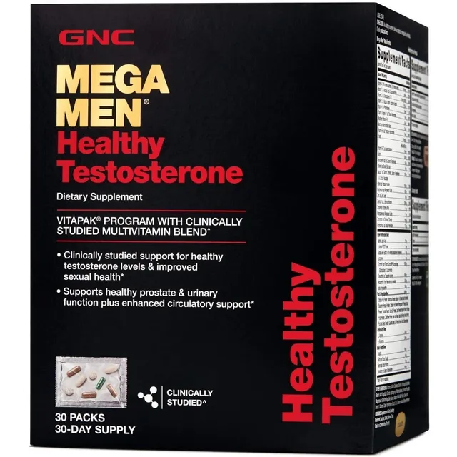 Gnc Mega Men Healthy Testosterone, 30 Packs