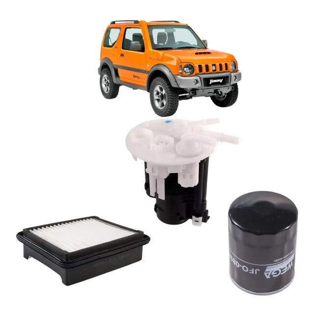 Kit 3 Filtros Ar + Oleo + Combustivel Suzuki Jimny 1.3 2010