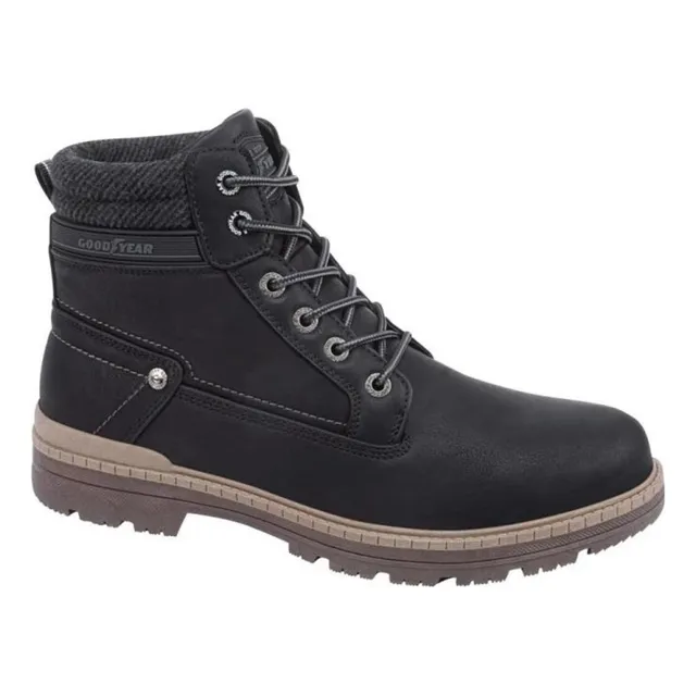 Bota Heavy Goodyear 9230 De Caballero En Negro