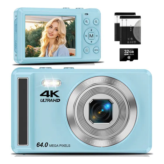 Câmera Digital 4k 64mp 30fps 2 Baterias Com Cartão Sd 32gb Câmera Digital Fhd 64mp Câmera Digital 4k 64mp 30fps 2 Baterias Com Cartão Sd 32gb Câmera Digital Câmera Digital Fhd 64mp