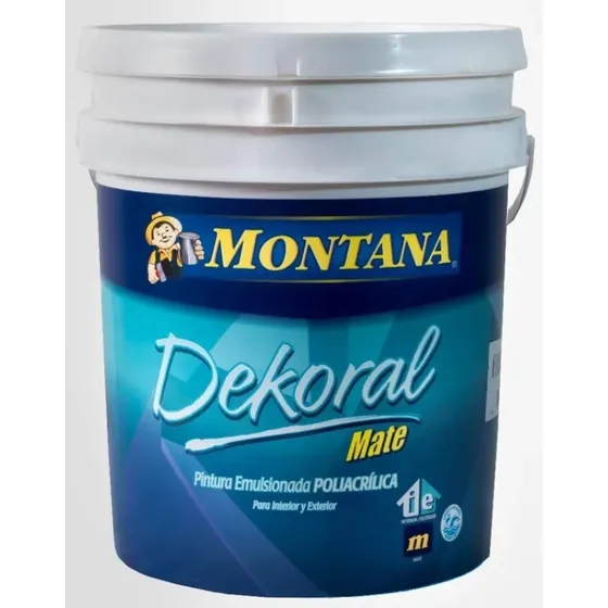 Pintura Caucho Mate Blanco Dekoral Cuñete (4 Gal) Montana 