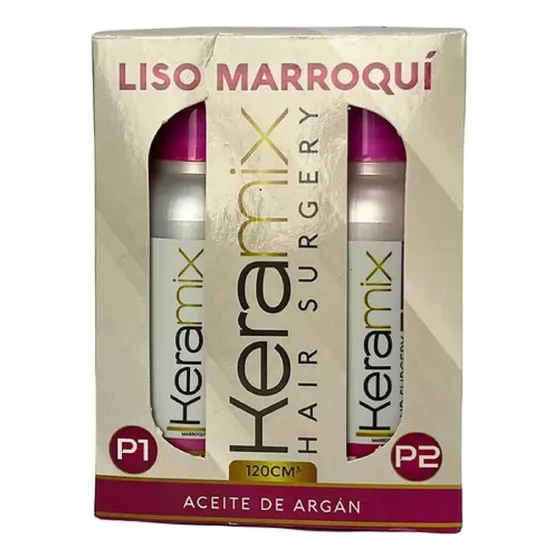 Cirugía Capilar Keramix Liso Marroquí 120ml Aceite De Argán