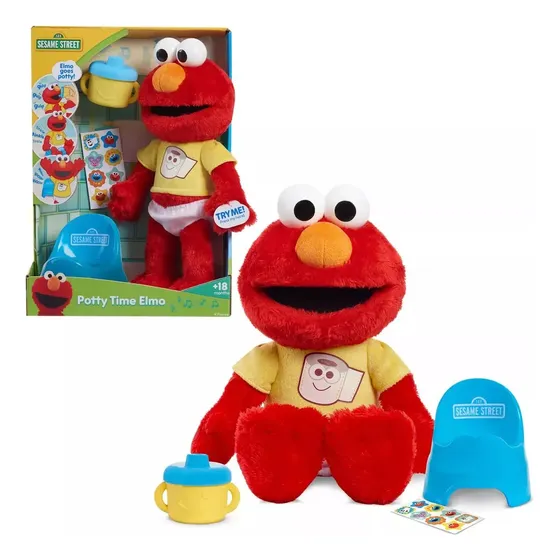 Peluche Muñeco Elmo Plaza Sésamo Hora De Ir Al Baño