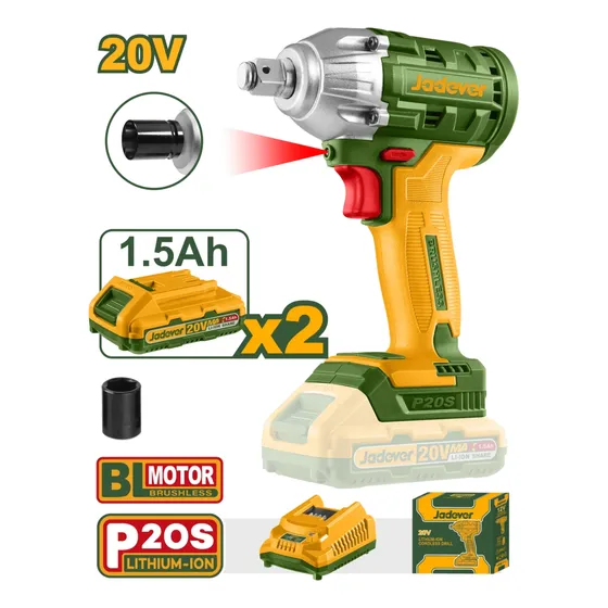 Llave De Impacto Inalamb 20v De Iones De Litio Jadever 110v