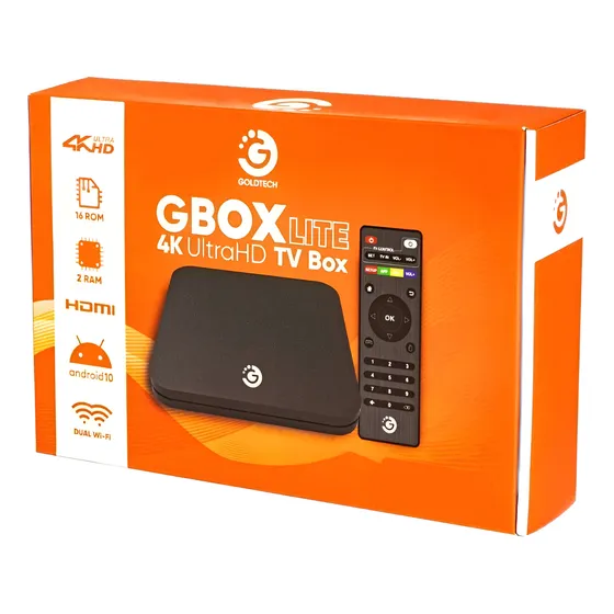 Smart Tv Box Goldtech 4k Uhd 16gb 2gb Wifi Android 10 Star