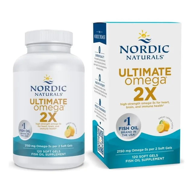 Omega 3 Ultimate X2 Nordic Naturals 120 Cápsulas Blandas Sin Sabor