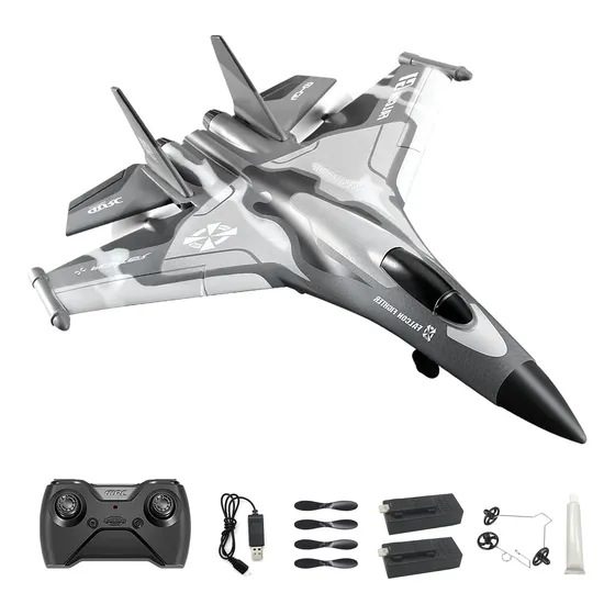Rc Avion F-22, Stealth Raptor Avion De Control Remoto 3 C...