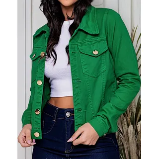 Jaqueta Jeans Moda Feminina Blusa Desfiada Tik Tok Jaqueta Jeans Moda Feminina Blusa Desfiada Tik Tok