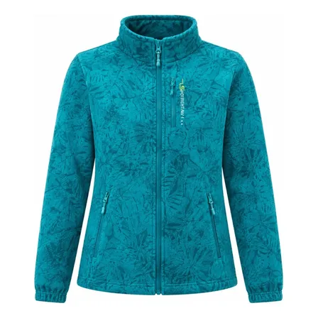 Jaqueta Fleece Feminina Térmico Estampada Com Zíper 1068-b Verde G