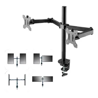 Suporte Para 2 Monitores Articulado Cor Preto