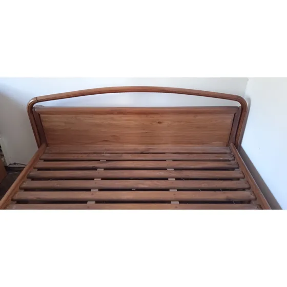 Oferta!! Cama Madera Maciza Con Colchón De Resorte Incluido