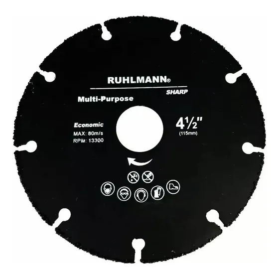 Disco Cortar Madera Pvc Termofusión Clavos Amoladora 115 Mm