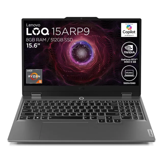 Laptop Gaming Lenovo Loq 15.6 Amd Ryzen 5 8gb 512gb Rtx3050