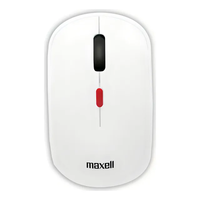 Mouse Inalámbrico Maxell 1600 DPI MOWL-100 Blanco