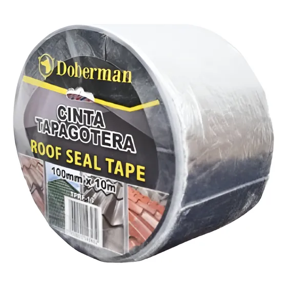Cinta Tapagoteras Impermeable 10mts 4'' Aluminizada Doberman