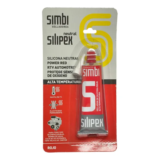 Silicon Alta Temperatura Automotriz Rojo 85ml Silipex