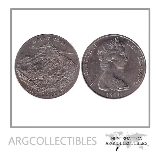 Nueva Zelanda Moneda 1 Dolar 1970 Niquel Km-42 Unc