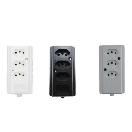 Tomada Tripla 10a/20a Régua P/ Extensão 2p+t Tripolar Branca
