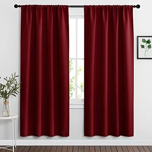Ryb Casa Cortinas Rojas Apagón Ventana Cubriendo La Mdwn5