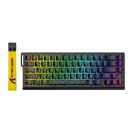 Teclado Mecanico Attack Shark X68 He Interruptor Magnetico - Negro-contour Line