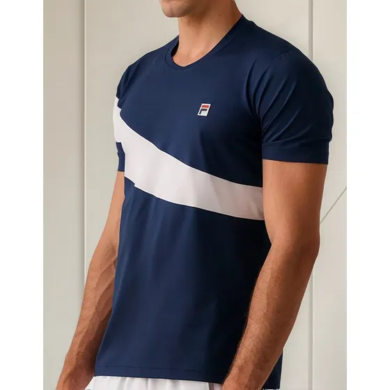 Remera Deportiva Fila Modelo Flag Hombre - Tenis/pádel