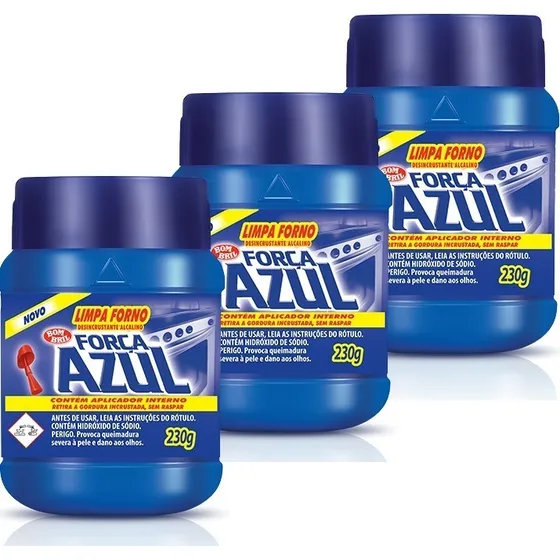 Kit 3 Un. Limpa Forno E Fogão Força Azul Bom Bril 230g