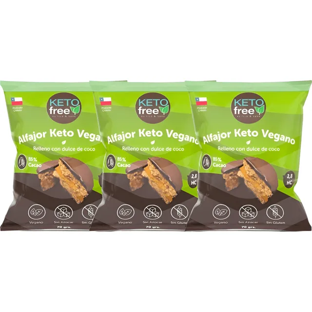 Pack De 3 Alfajores Keto Vegano Dulce De Coco