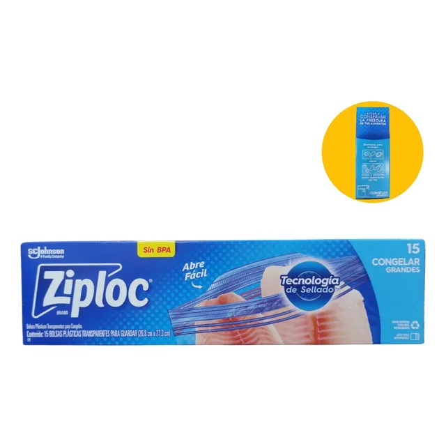 Ziploc Congelar Grandes 15und 359004 Scjohnson.