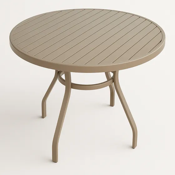 Mesa Santorini Alumínio 90cm Resistente À Chuva E Ao Sol