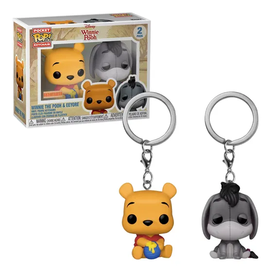 Llaveros Winnie The Pooh Y Eeyore - Pocket Keychain Disney