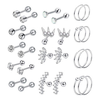 13 Pares De Aretes De 16g, 8 Mm, 6 Mm, Barra Tragus Para 13 Pares De Aretes De 16g, 8 Mm, 6 Mm, Barra Tragus Para