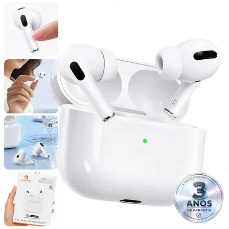 Fone Bluetooth 5.3 Tws Sem Fio Com Microfone Hd Anti Ruido A Prova D'água Compatível iPhone Samsung Xiaomi Motorola... Branco Premium