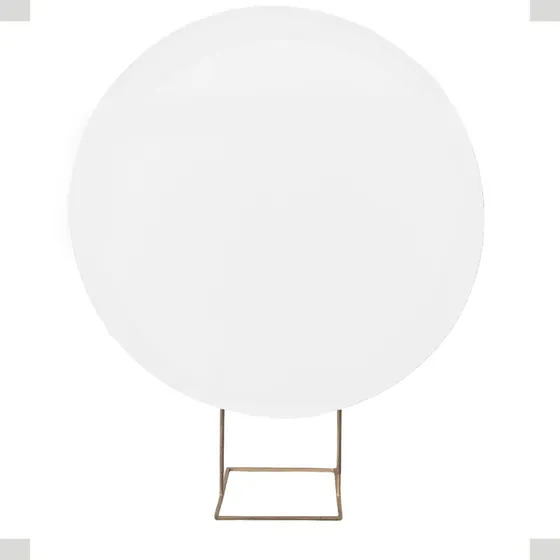 Capa Lisa De Painel Arco Redondo De Festa 1,50m Varias Cores Cor Branco Liso