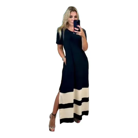 Vestido Largo Holgado Dama Casual Deportivo Cómodo Diario