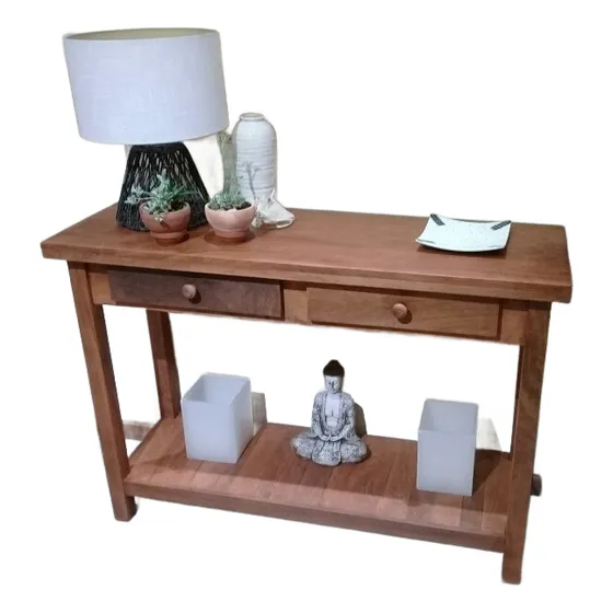 Mesa De Arrime  Algarrobo De 1x45x80 2 Cajones