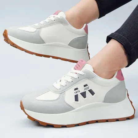 Tenis Mujer Plataforma Premium Casual Sneakers Moda Urbana Azul 25 Mx