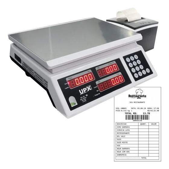 Balança Restaurante Com Impressora Automática Self Service