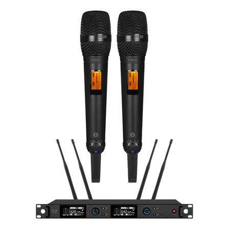 Microfone Sem Fio Duplo Dylan D-8500s Dinâmico Microfone Sem Fio Duplo Dylan D-8500s Dinâmico