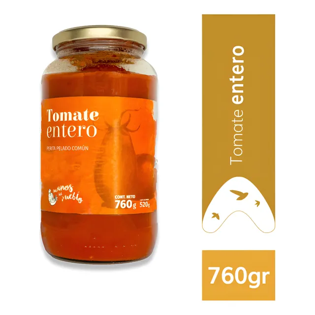Tomate Pelado Perita. Tomate Entero Manos Del Pueblo