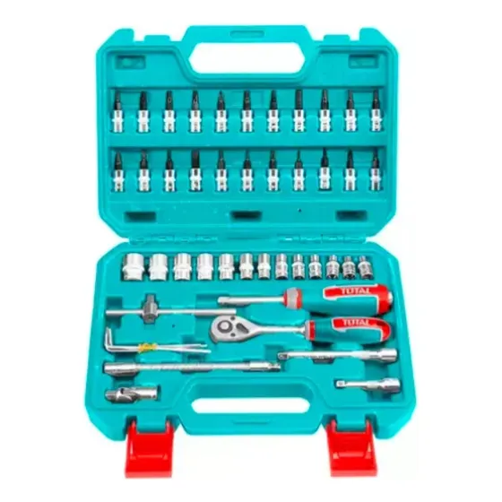 Juego Llave Rachet + Dados Maleta 46 Pcs Tht141462 Total