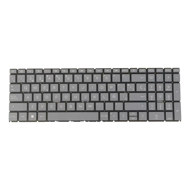Teclado Para Laptop Hp 15-fd 15-fc En Español Color Gris