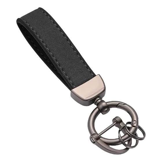 Llavero De Cuero Moderno Elegante Acero + Accesorios Unisex