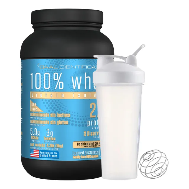 Whey Protein 100% Isolate 1kg - Cookies And Cream + Shaker