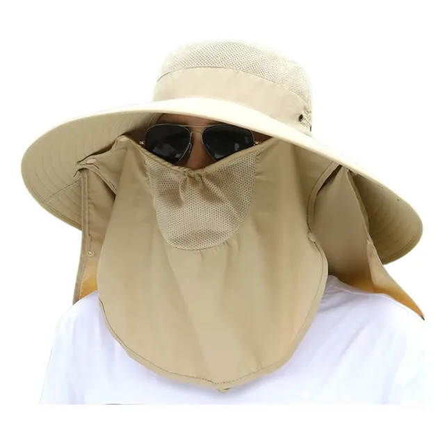 Sombrero Sol Ala Grande Solapa  Cara Y Cuello Protección Uv