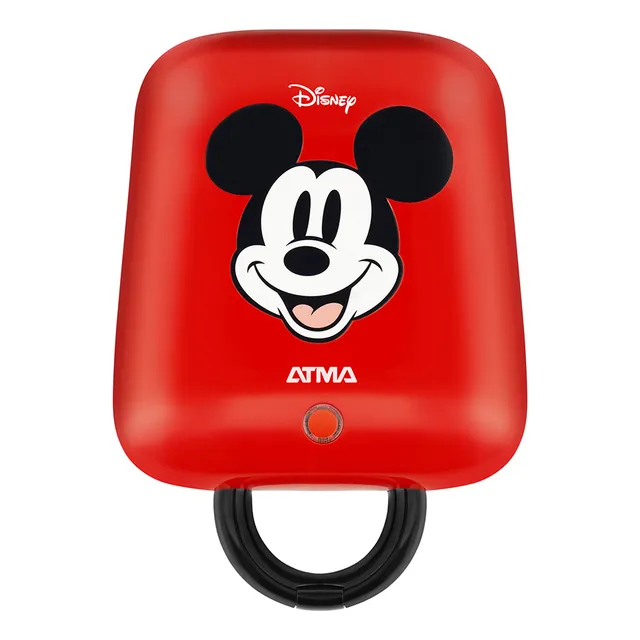 Waflera Sandwichera Eléctrica Atma Disney Ws027pe 700w Color Rojo