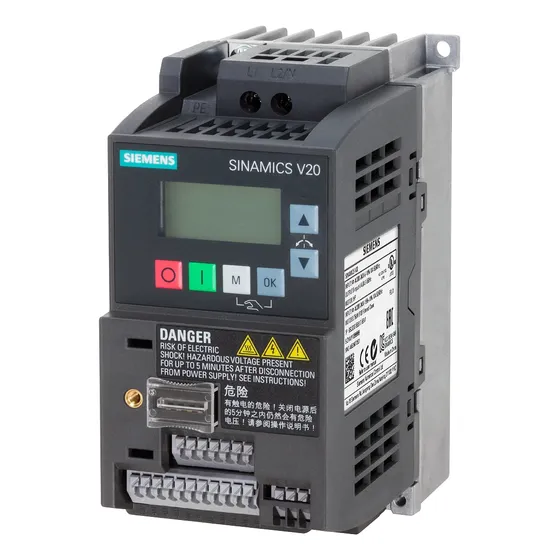 6sl32105bb155uv1 Sinamics V20 0.75hp 200-240v
