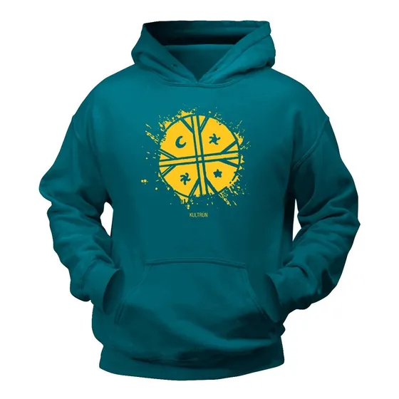 Polerón Canguro Estampado - Modelo Mapuche / Kultrun
