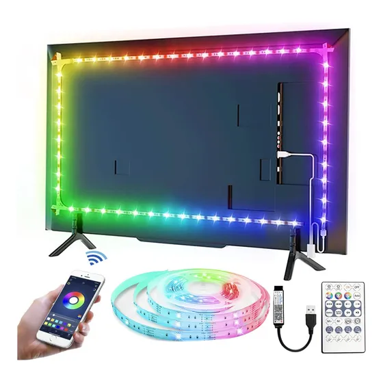 Auysier Retroiluminacion Led Smart Tv Tira Luz 8.2 Pie Rgb