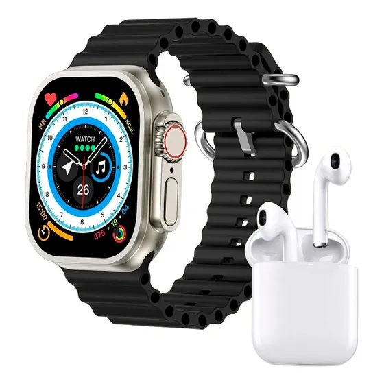 Reloj Smartwatch Vak Y3 Con Audifinos Bluetooth Fitness